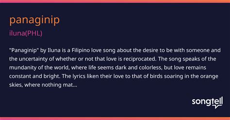 panaginip lyrics iluna meaning|The story and meaning of the song 'Panaginip .